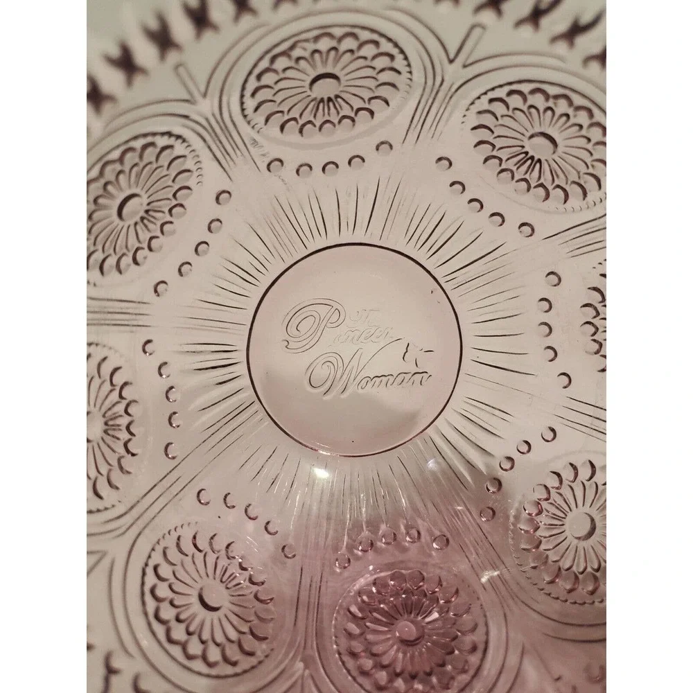The Pioneer Woman Embossed Bowl Cranberry Colored